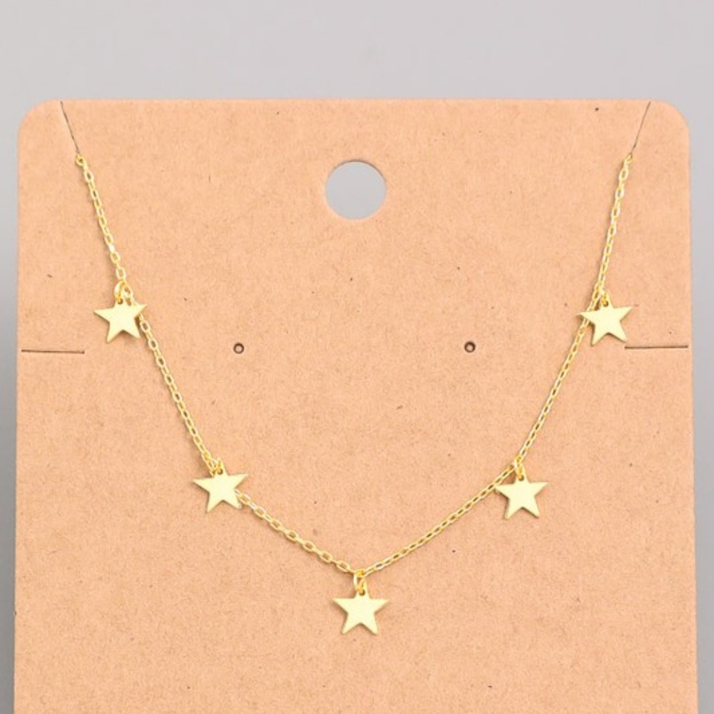 NEW Mini Star Charm Necklace Gold - Picture 2 of 3